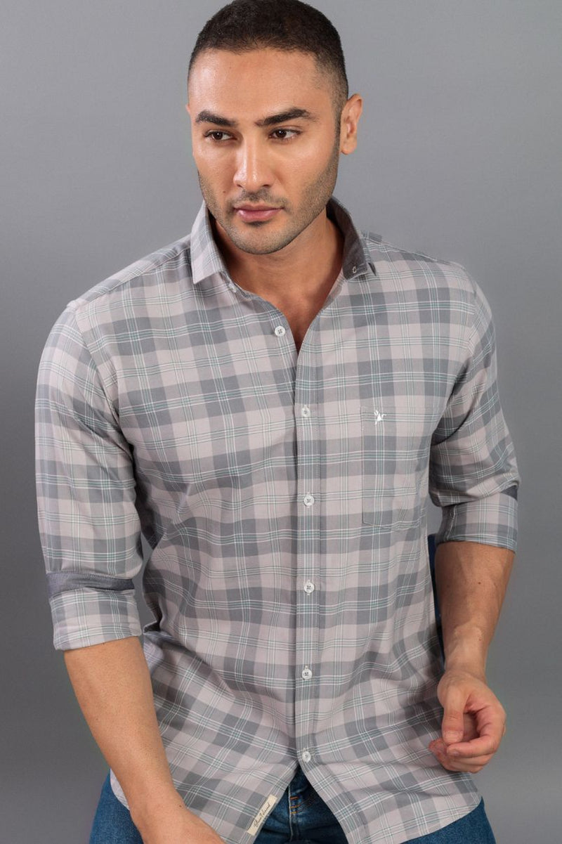 Silver Grey Checks - Full-Stain Proof