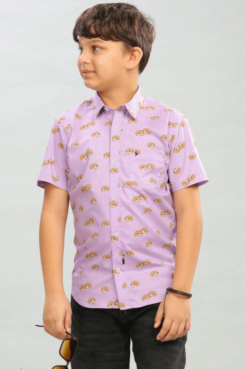 KIDS - Pink Porcupine Print - Half-Stain Proof Shirt