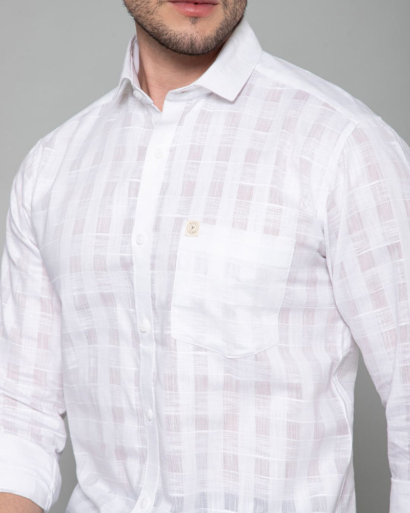 Crystal White Self Checks - Full-Stain Proof