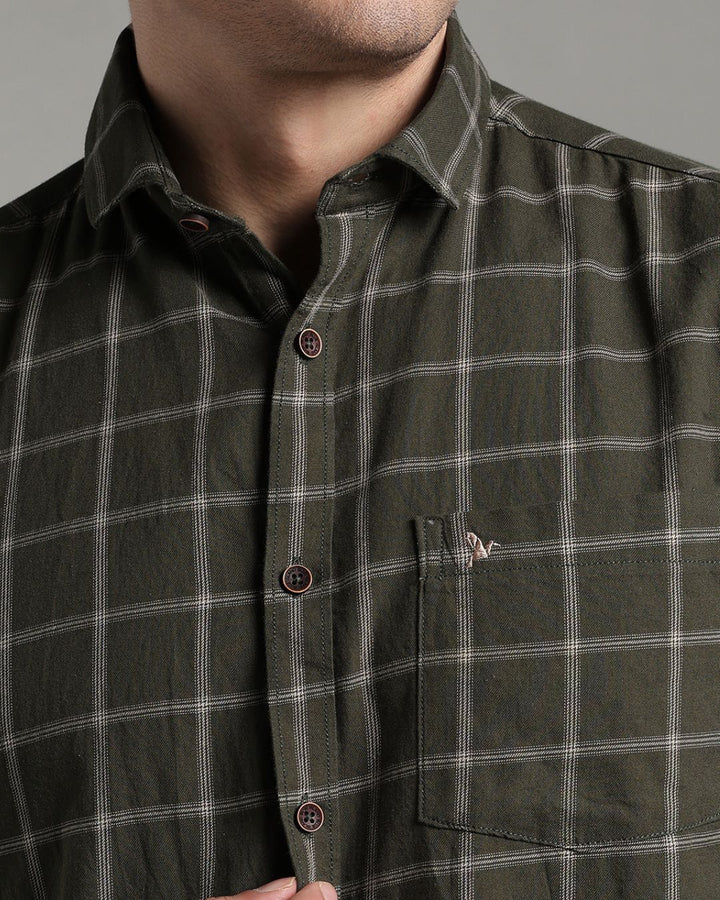 Dark Green Square Checks - Full-Stain Proof