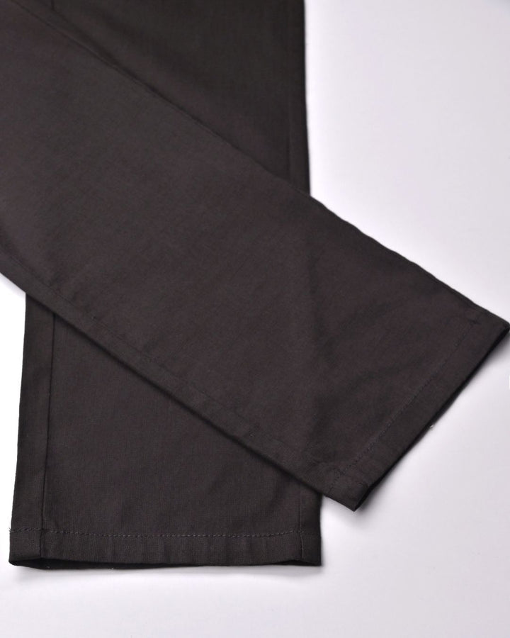 Teak Brown - 2 way stretch - COTTON LINEN PANT
