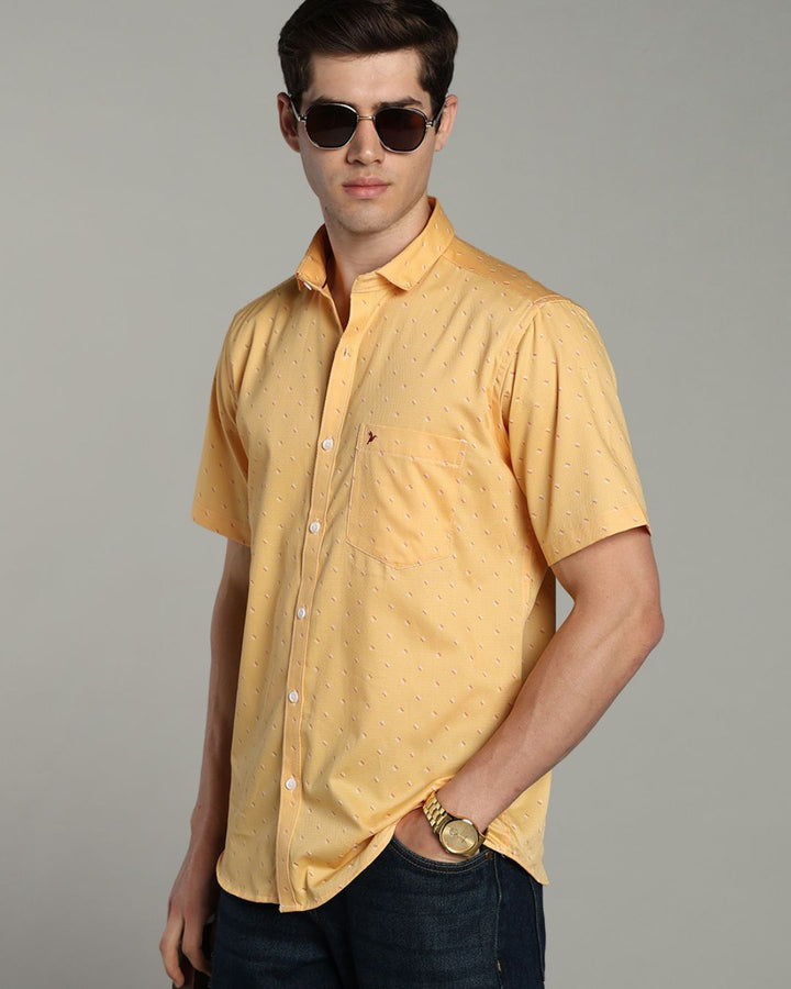 Bright Orange Dot Print -Half-Stain Proof