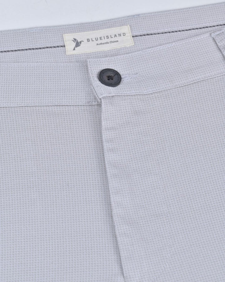 Lite Grey Ace Printed - 2 way stretch - COTTON PANT