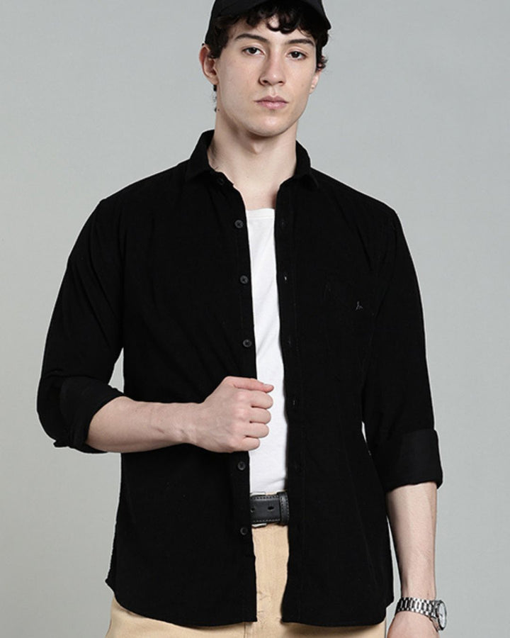 Black -Full-Corduroy Shirt