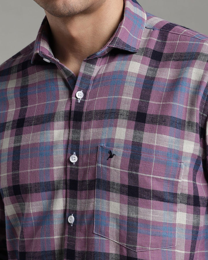 Dusty Pink & Black Line Checks -Full-Stain Proof
