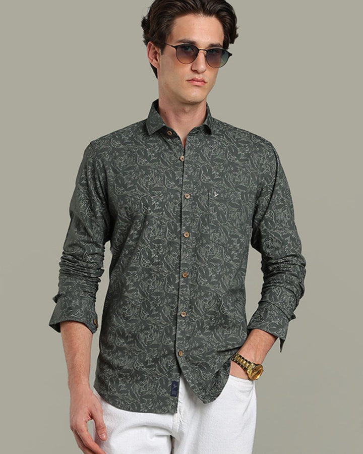 Green Village Print - Full-Stain Proof