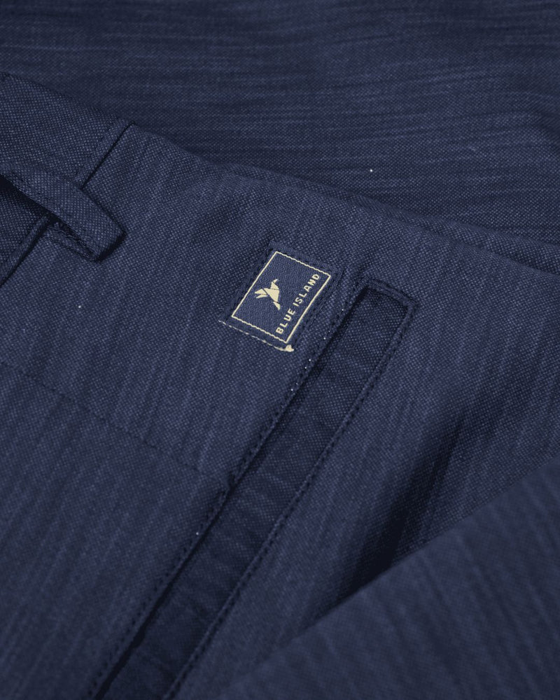 Navy Stripes - 2 way stretch - COTTON PANT