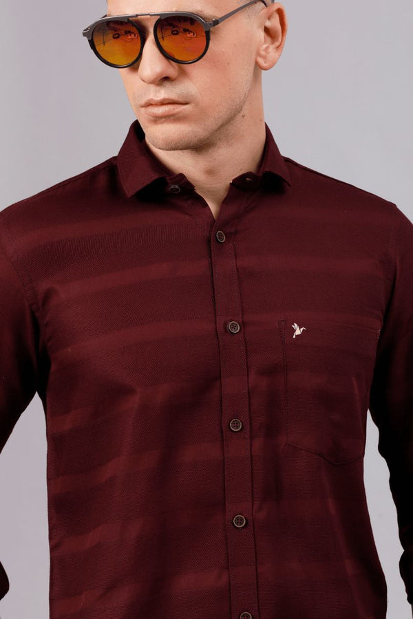 Maroon Red Stripes - Full-Stain Proof