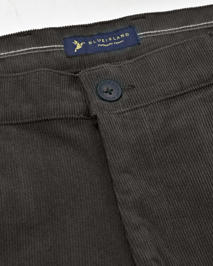 Jungle Green Fine Stripe - Corduroy Pant