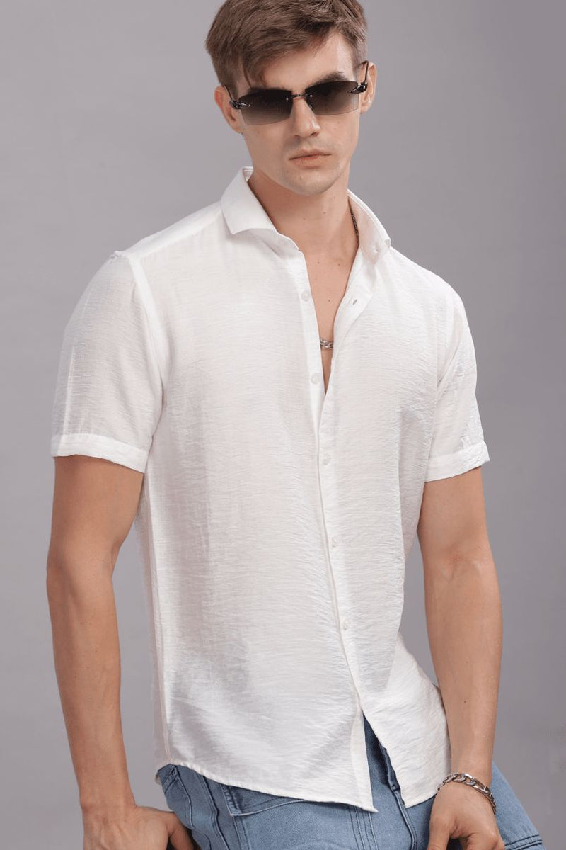 Feather White - Half Sleeve - Airlite Shirt