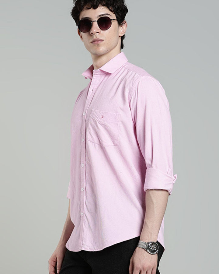 Rose Pink  -Full-Corduroy Shirt