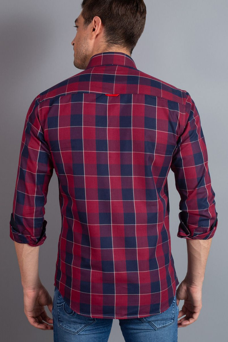 Classic Navy & Red Checks - Full-Stain Proof