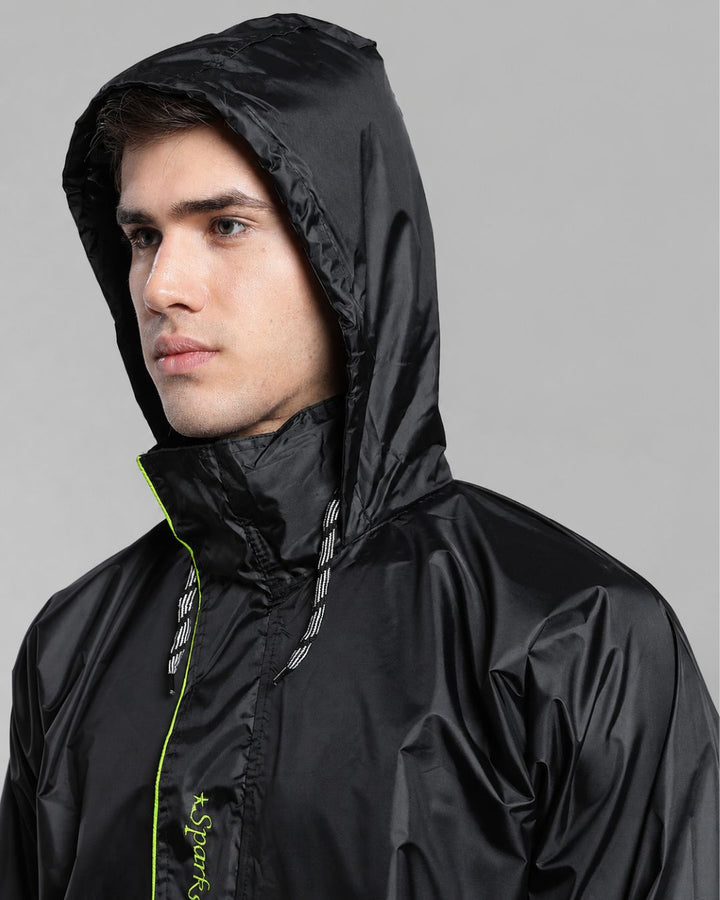 Sparker Black with Radium - Rain Jacket with Pant