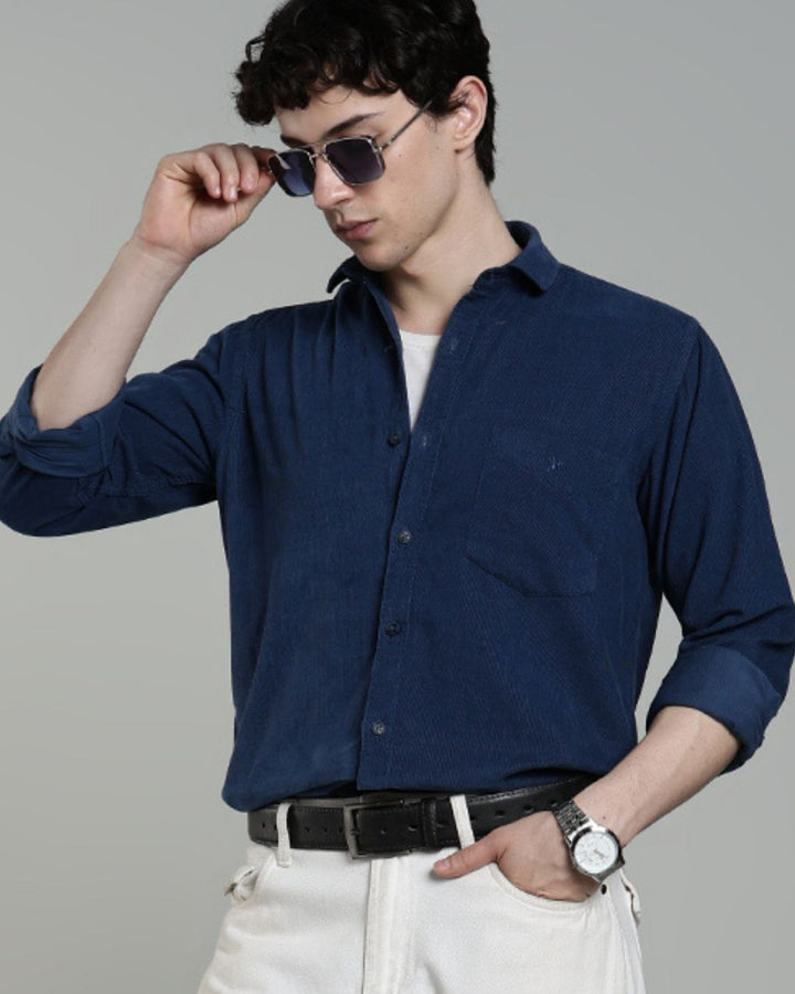 Royal Blue  -Full-Corduroy Shirt