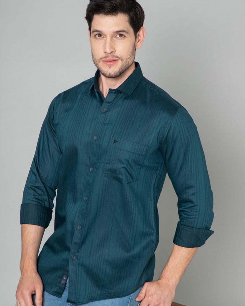 Rich Green Self Design - Full-Stain Proof