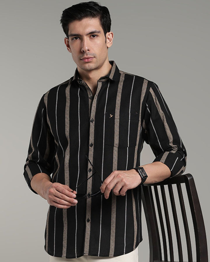 Black Monochrome Stripes  -Full-Stain Proof
