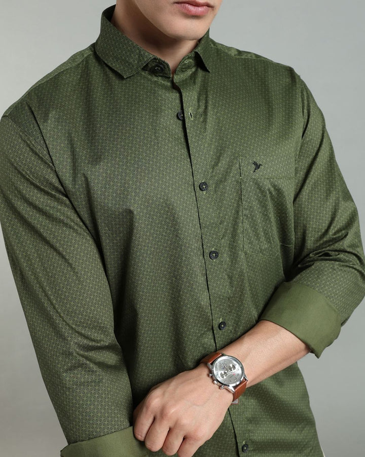 Army Green Print -Full-Stain Proof