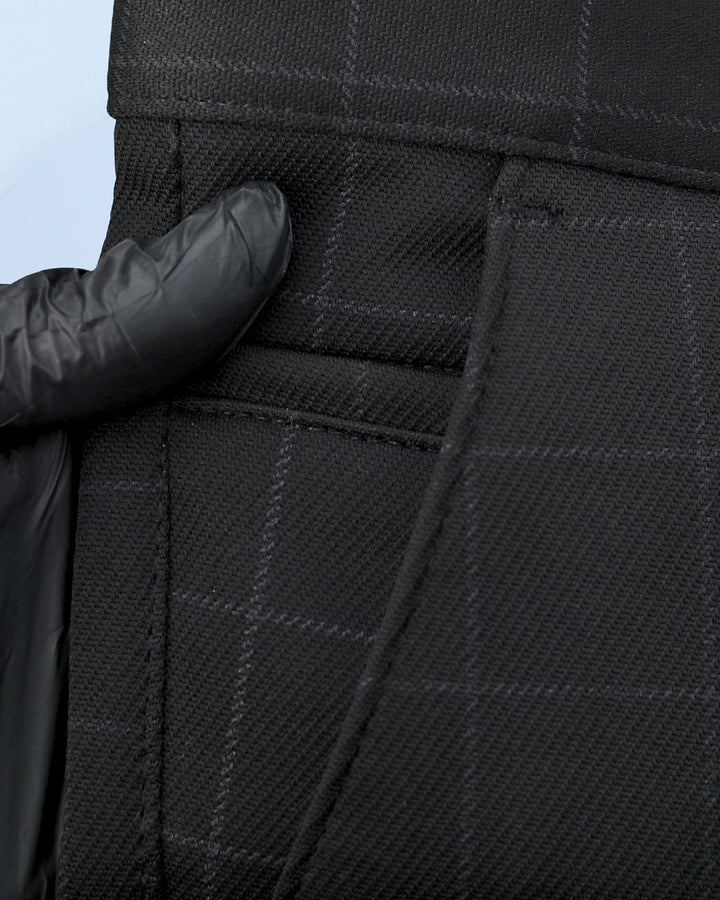 Black Box Checks - 2 way stretch - COTTON PANT