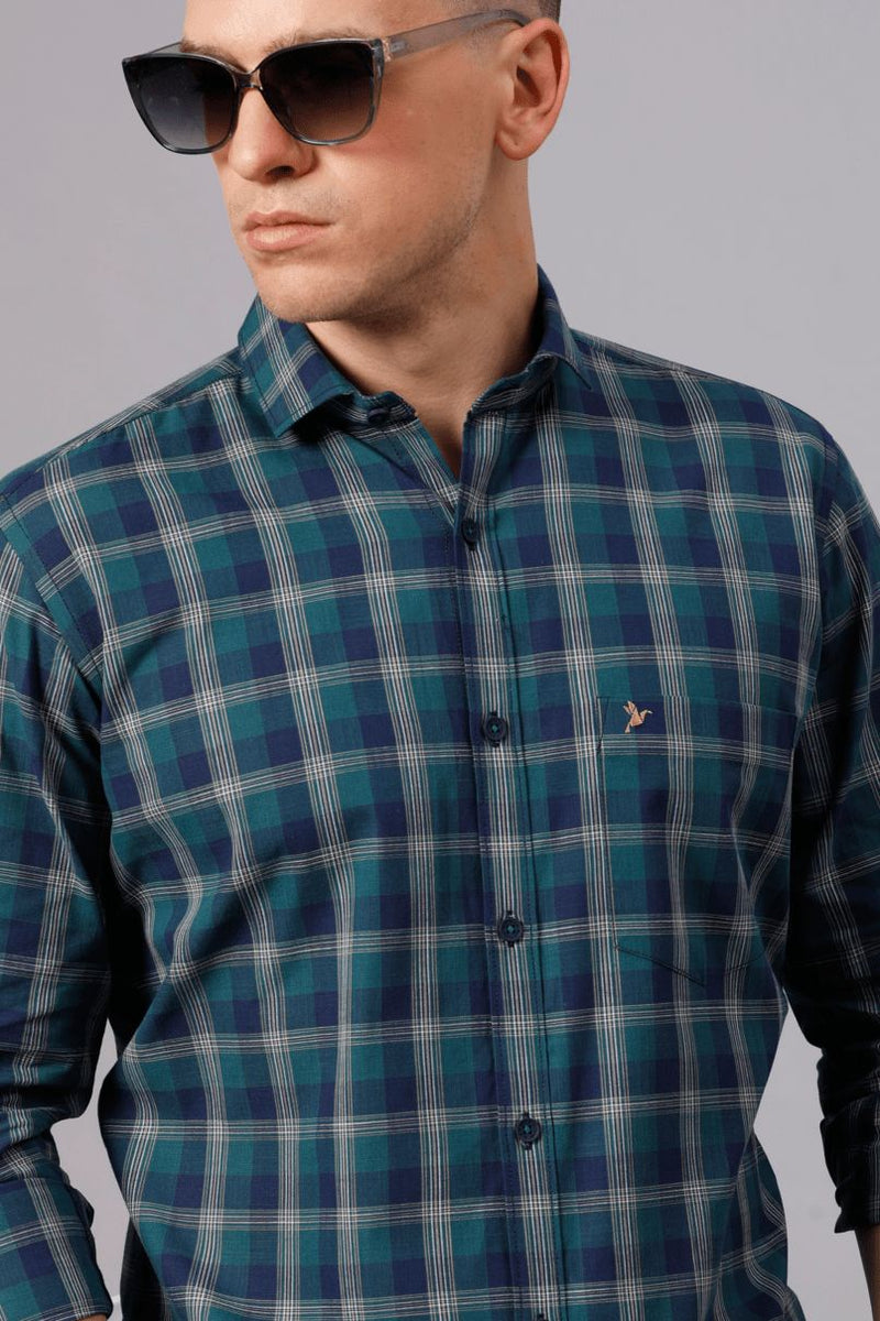 Green and Navy Checks - Full-Stain Proof