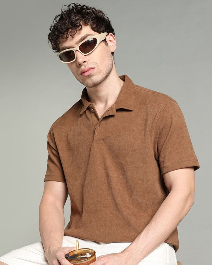 Caramel Brown - Polo Tshirt