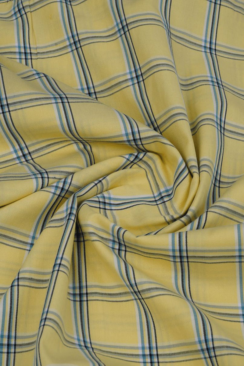 Crisp Yellow Checks - Full-Stain Proof