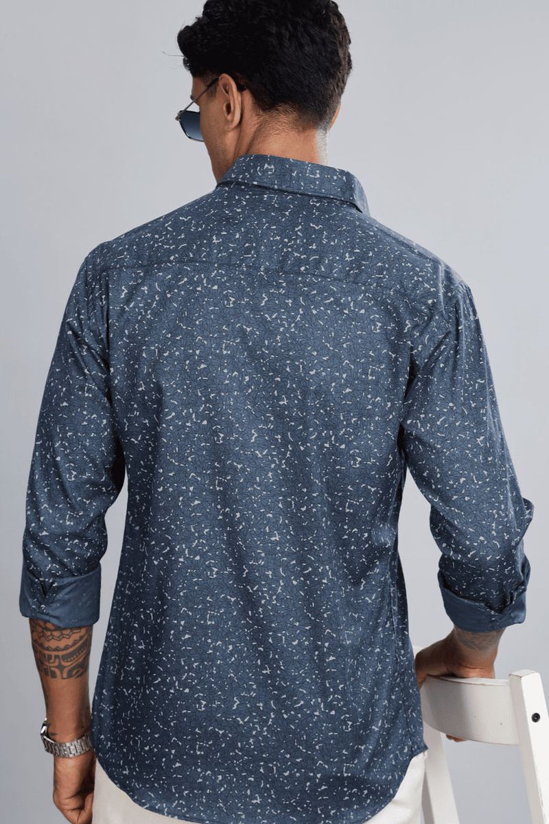 Navy Dusk Print -Full-Stain Proof