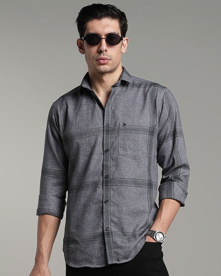 Metal Grey Large Checks -Full-Stain Proof