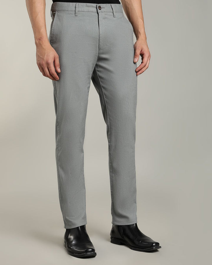 Greenish Grey - 2 way stretch - COTTON LINEN PANT
