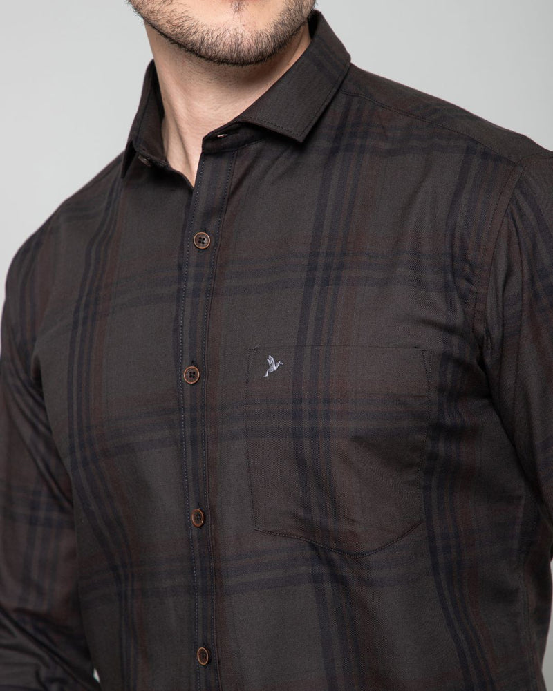 Dark Brown Checks - Full-Stain Proof