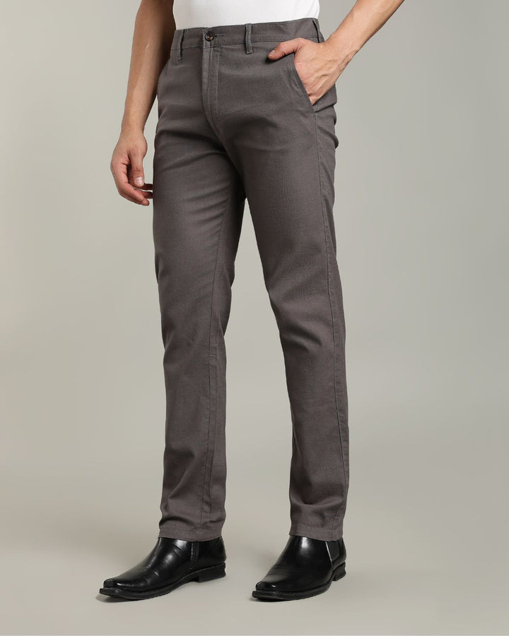 Grey - 2 way stretch - COTTON LINEN PANT
