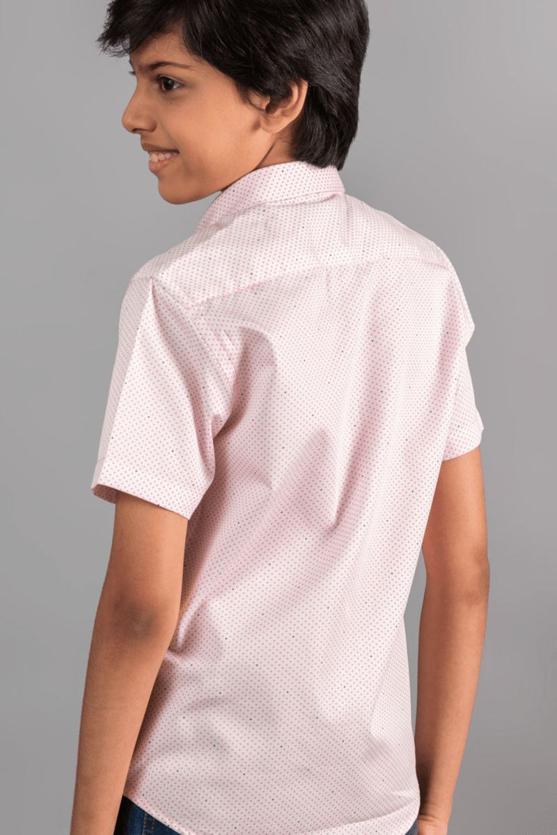 KIDS - Soft Pink Print-HALF-Stain Proof Shirt