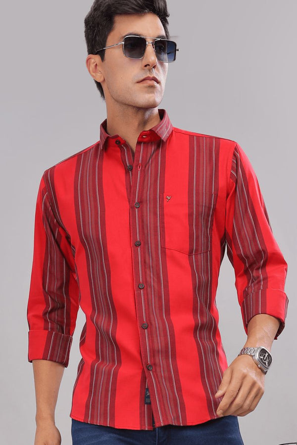 Bright Red Stripes - Full-Stain Proof