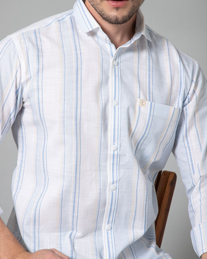 Snow White Multi Stripes - Full-Stain Proof