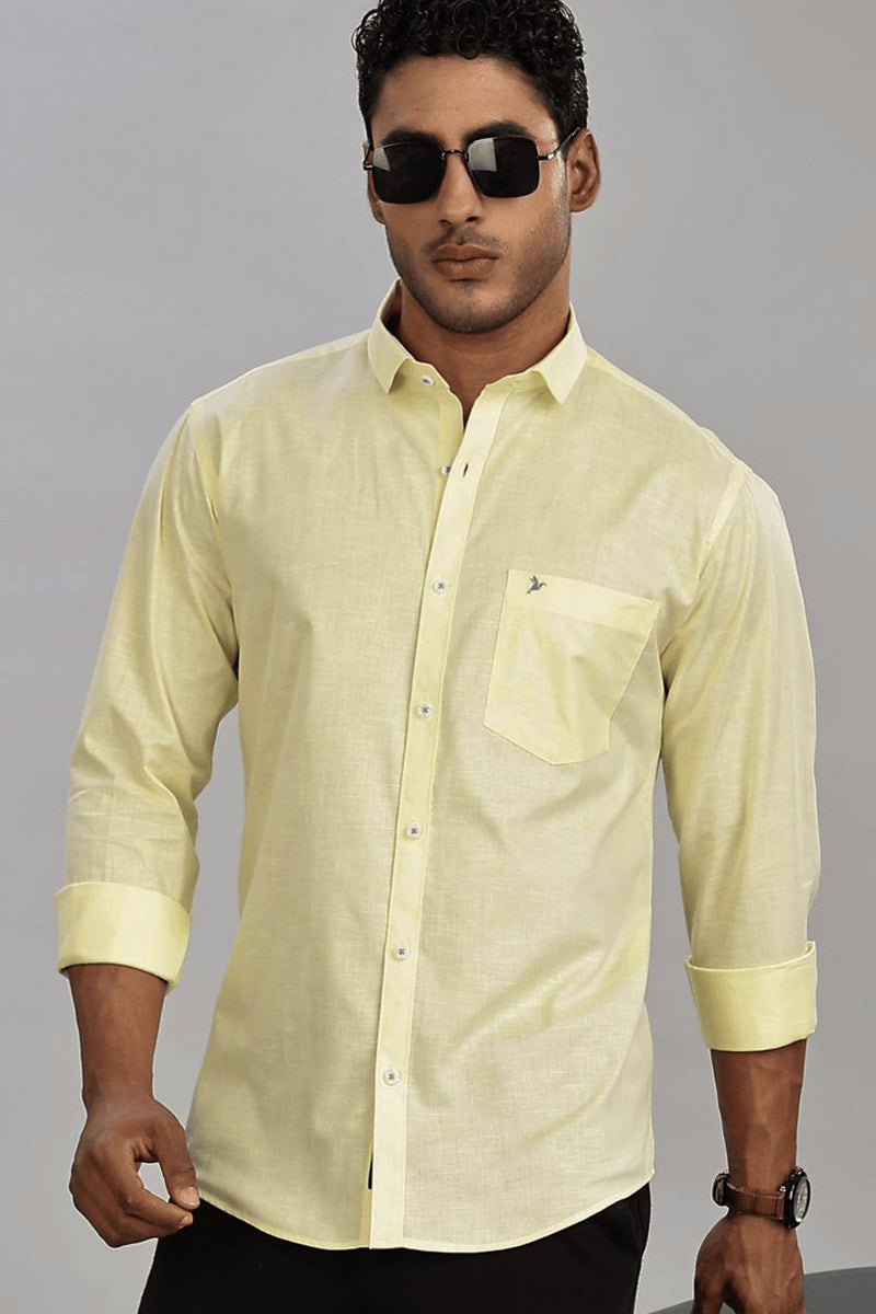 Lemon Yellow Cotton Linen - Full-Stain Proof