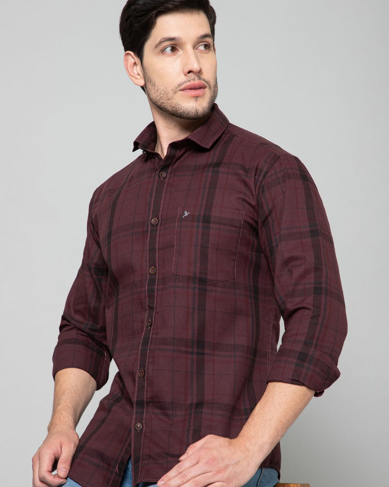 Burgundy & Black Checks - Full-Stain Proof