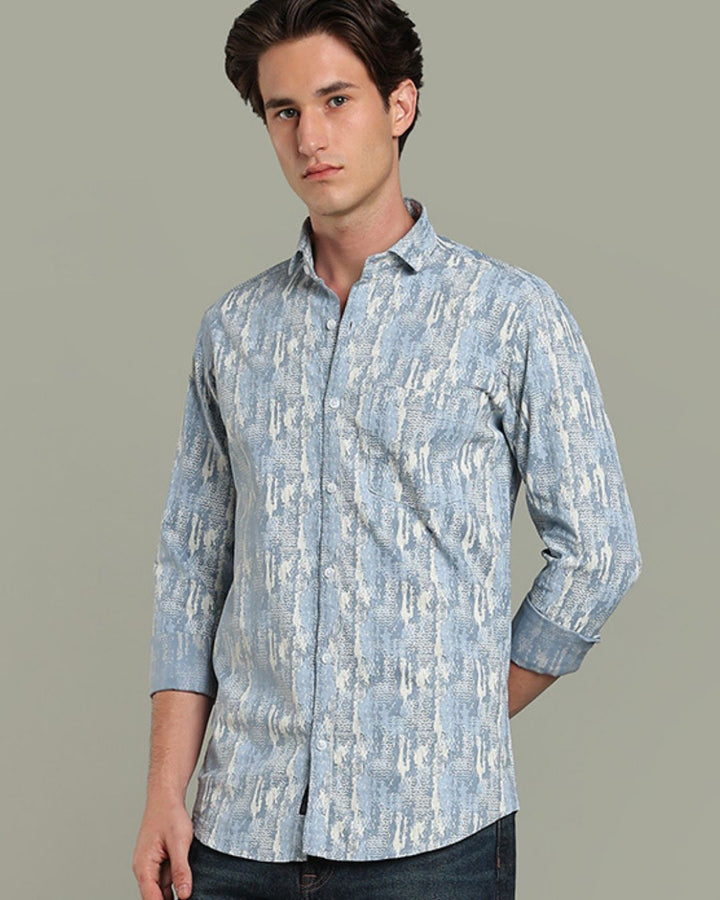 Sky Blue Print -Full-Stain Proof
