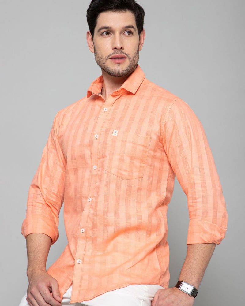 Coral Orange Self Checks - Full-Stain Proof