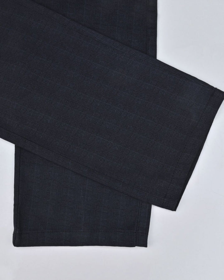 Black Tile Printed - 2 way stretch - COTTON PANT