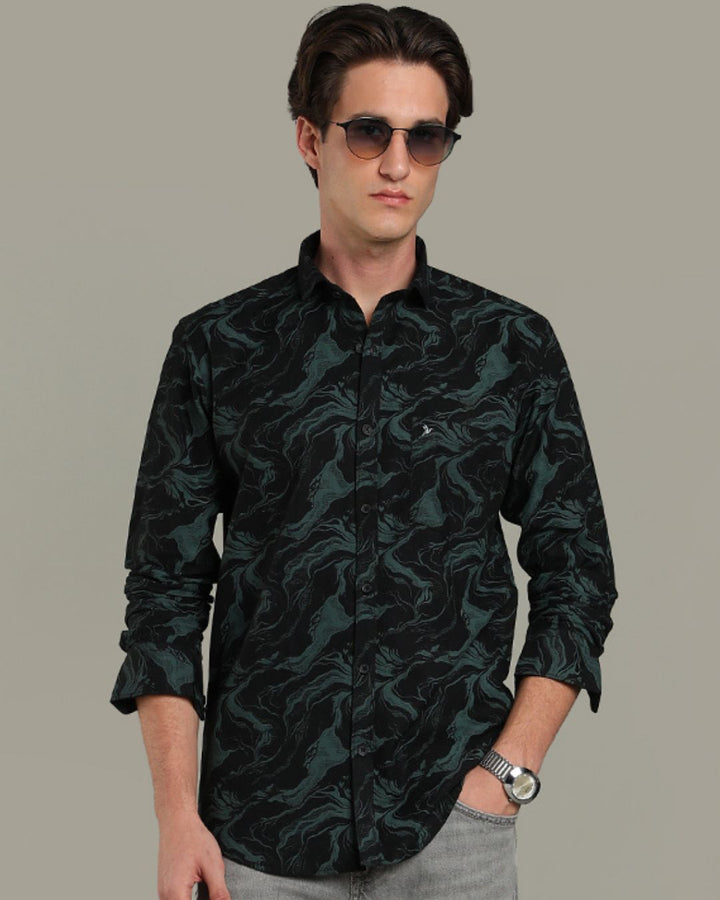 Black Mesh Print -Full-Stain Proof