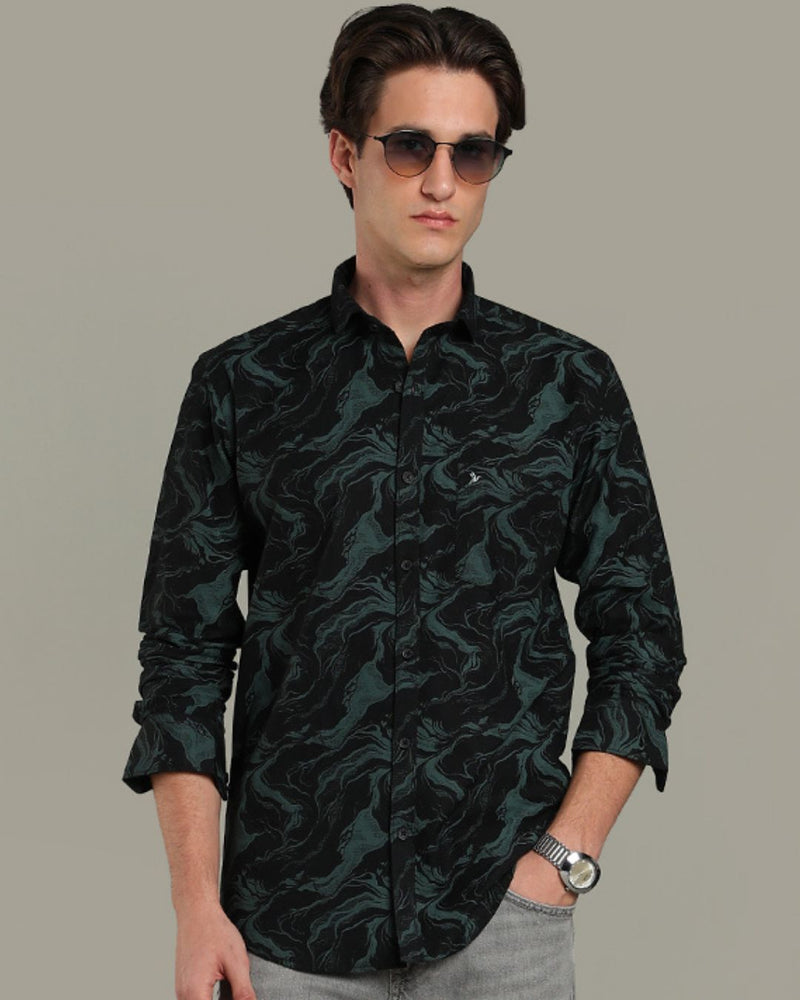 Black Mesh Print -Full-Stain Proof