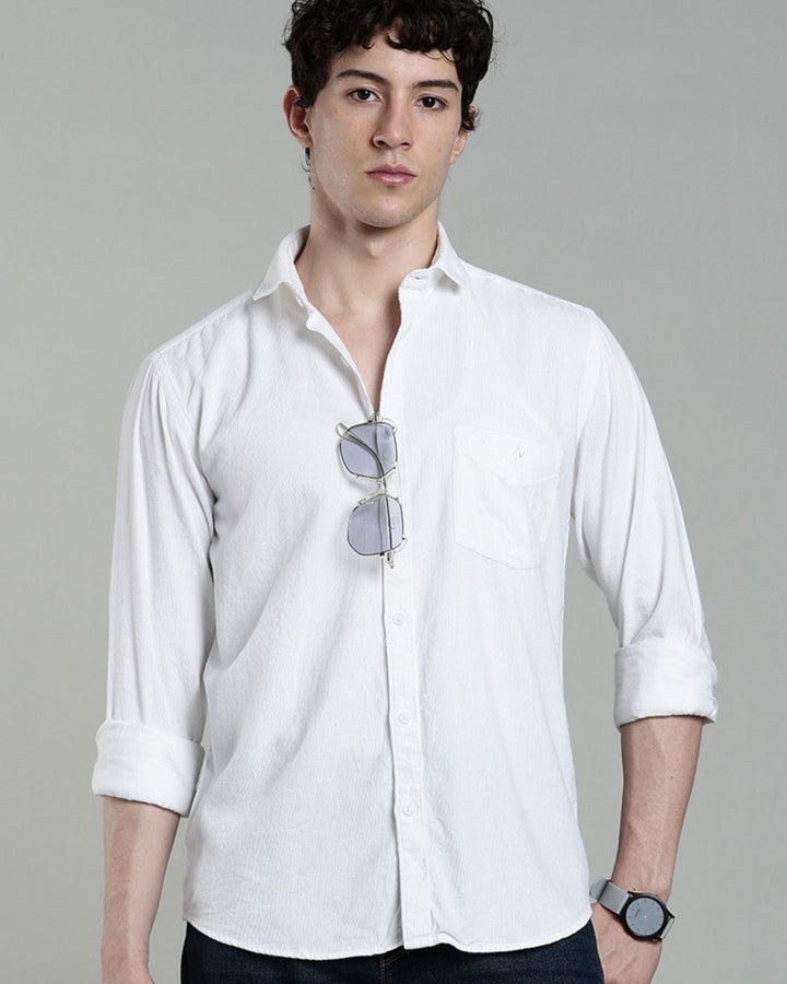 Moon White - Full-Corduroy Shirt