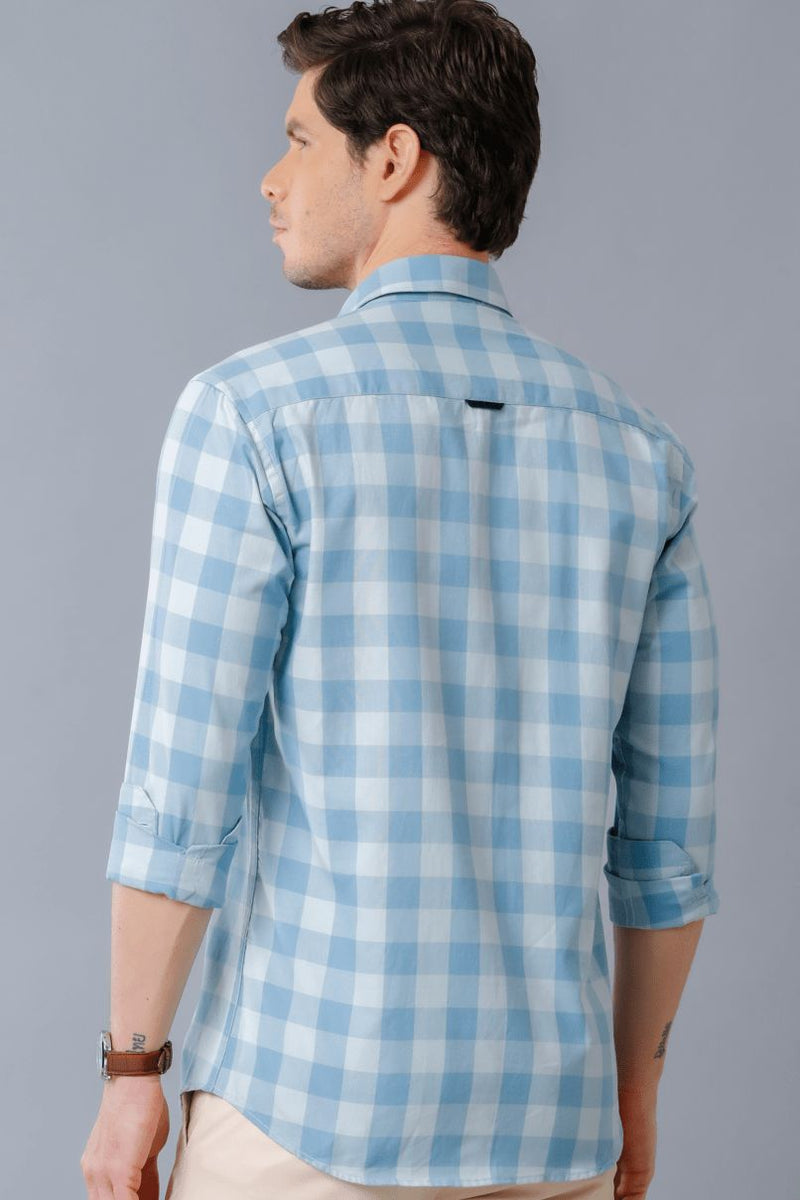 Classy Blue Checks - Full-Stain Proof