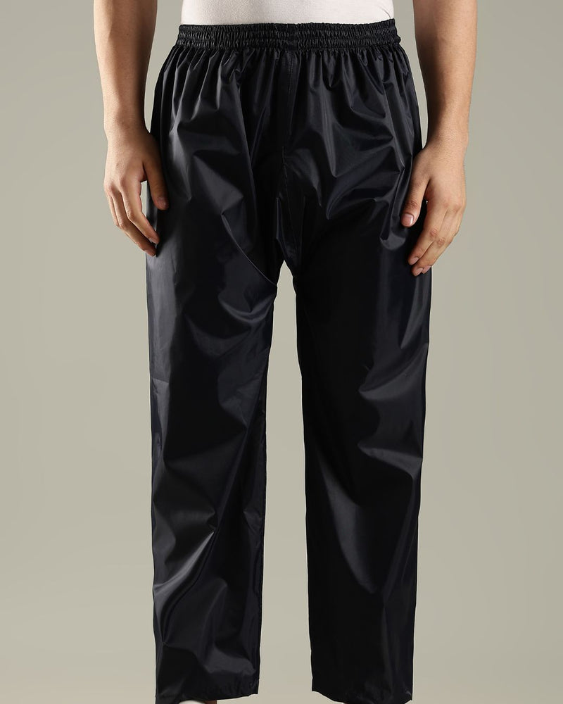 Navy Blue with Teal - Rain Jacket with Mobile Pouch