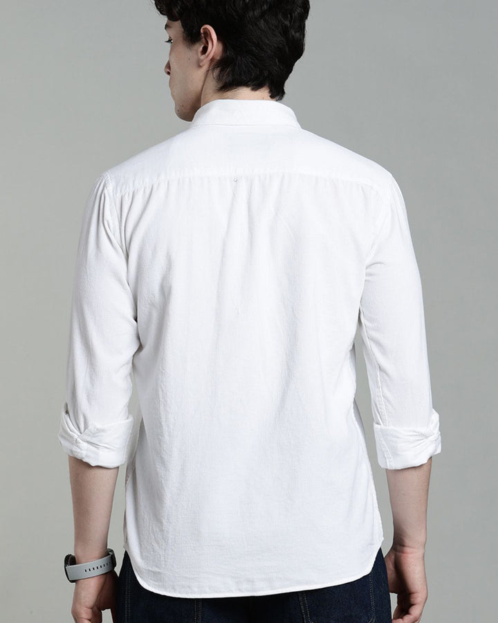 Moon White - Full-Corduroy Shirt