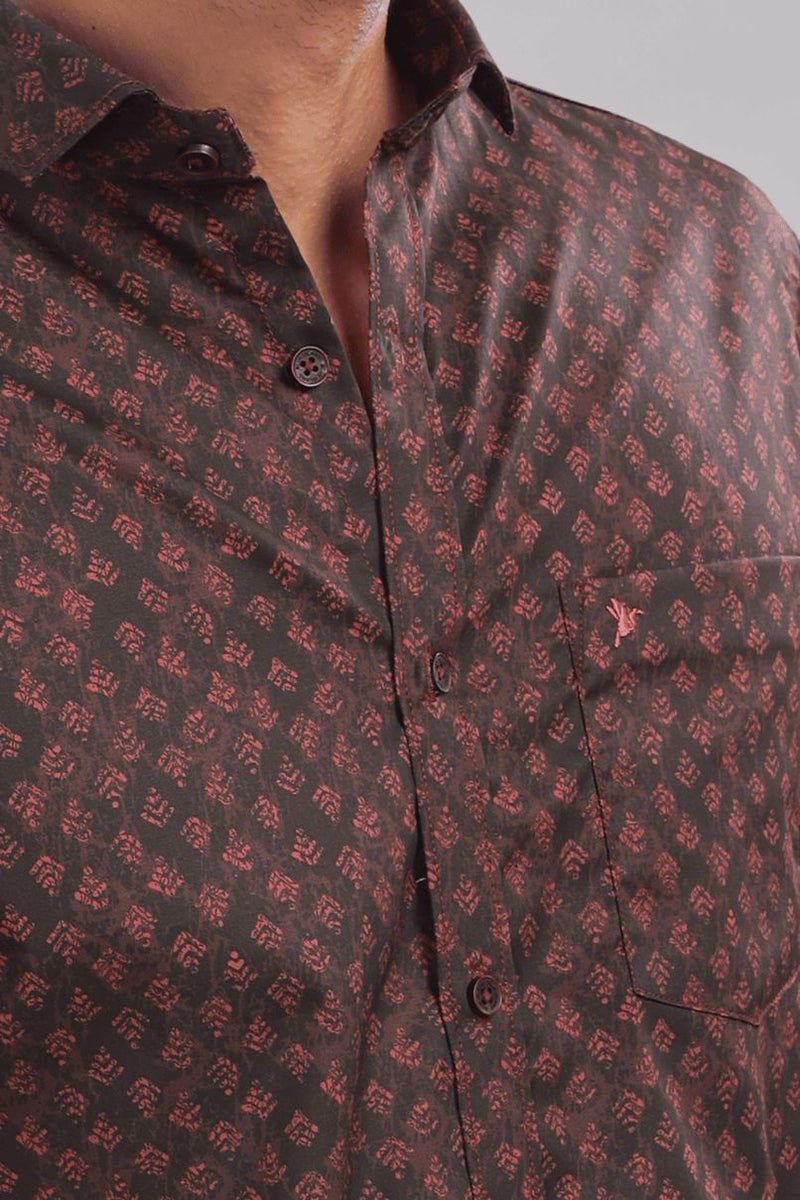 Maroon Wifi Print -Full-Stain Proof