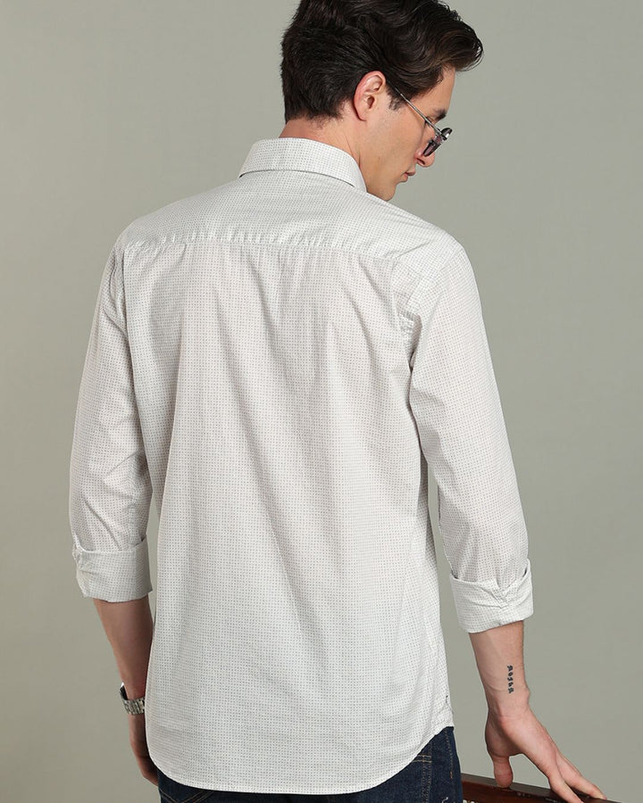 White Micro Print - Full-Stain Proof