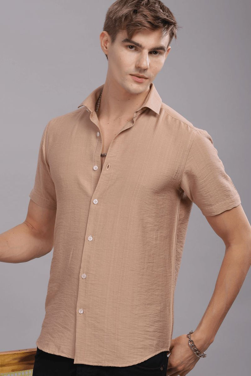 Peach Orange - Half Sleeve - Airlite Shirt