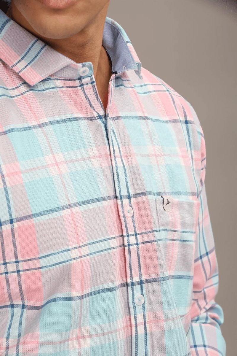 Candy Pink & Blue Checks - Full-Stain Proof