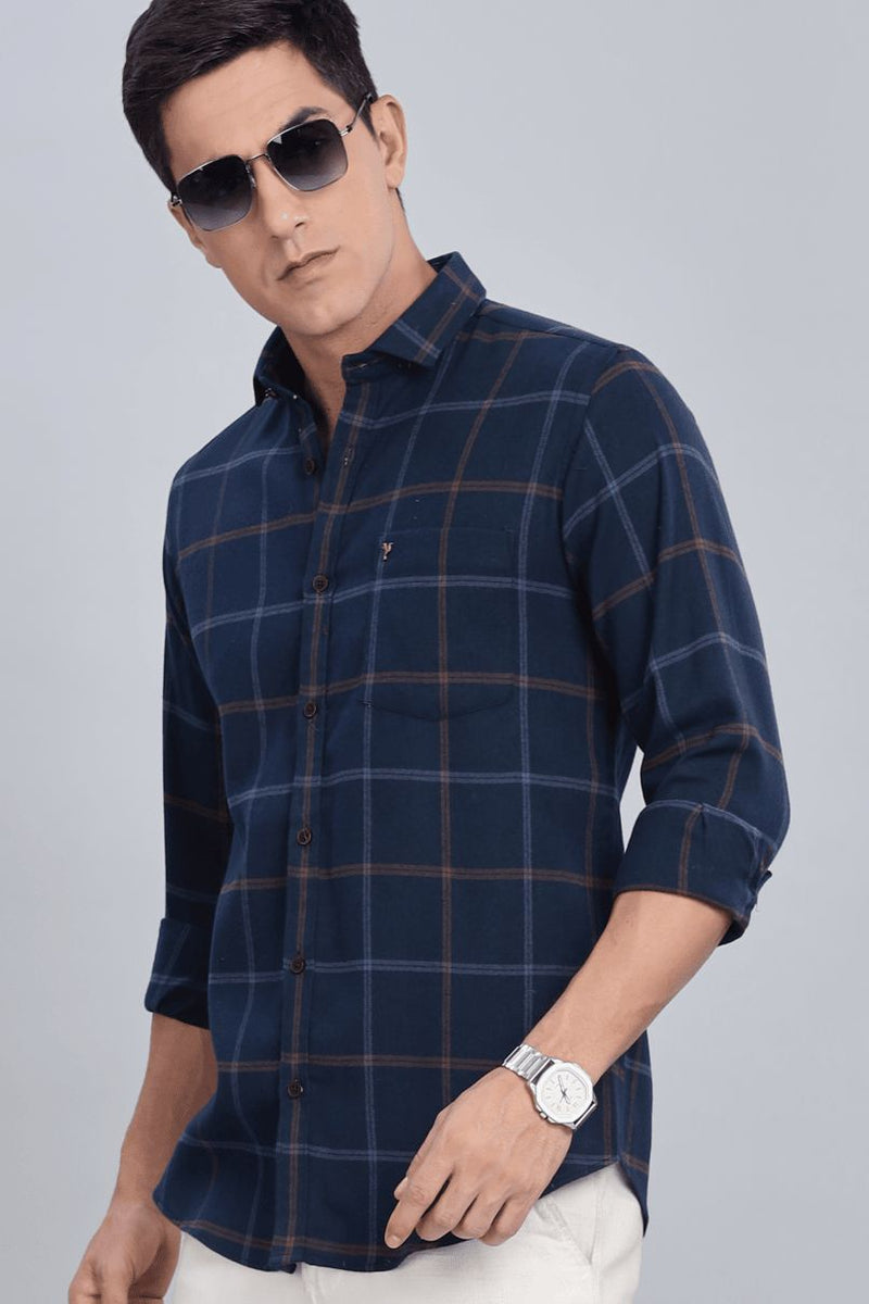 Classic Navy Checks - Full-Stain Proof