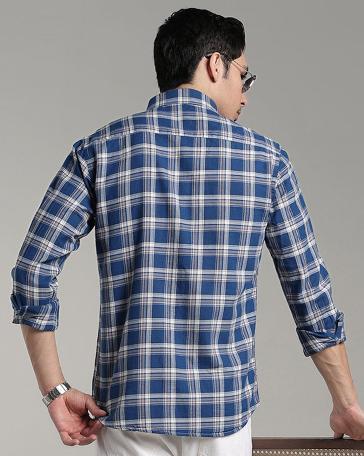 Cobalt Blue & White Checks - Full-Stain Proof